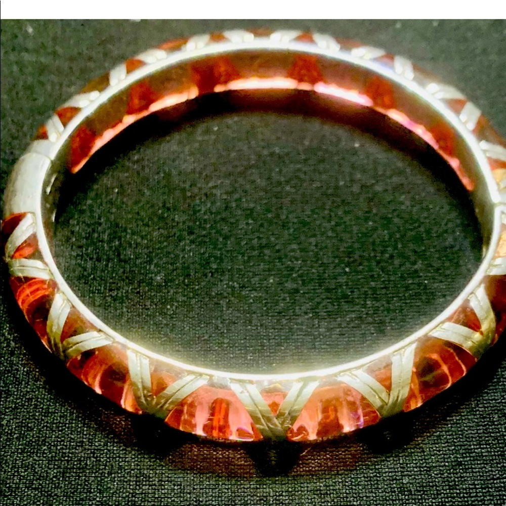 SOLD!!!Angelique De Paris Bamboo 925 Bangle Bracel